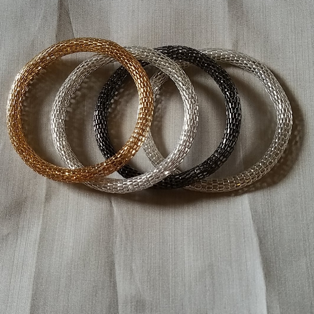 Wire Mesh Weave Bangle Bracelets